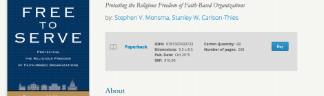 Free to Serve:  Protecting the Religious Freedom of Faith-Based Organizations